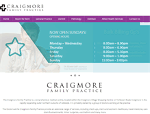 Tablet Screenshot of craigmorefamilypractice.com.au